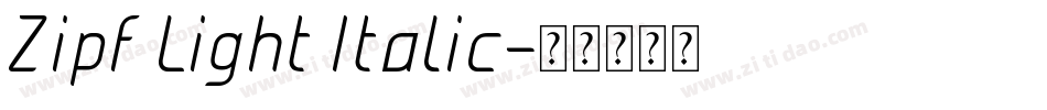 Zipf Light Italic字体转换